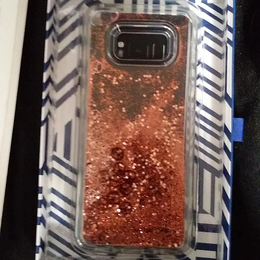 🎁 NWT Rebecca Minkoff Samsung Galaxy S8+ glitterfall phone case